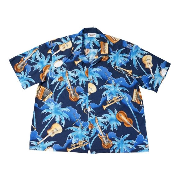 Vintage Pacific Legend Apparel Hawaiian Men Shirt 3XL Button Up Music Band - Picture 1 of 4